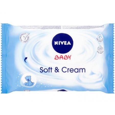 Nivea Baby Soft & Cream detské vlhčené utierky 63ks