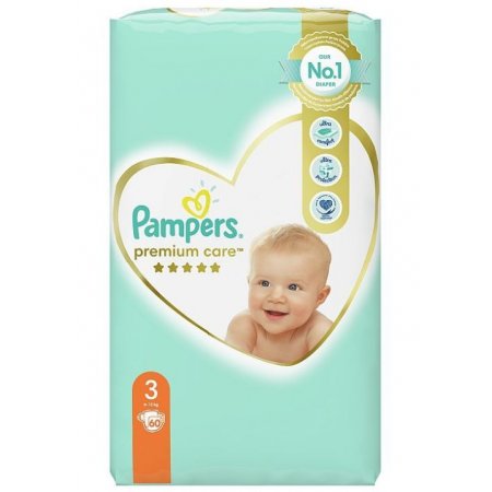 Pampers Premium Care 6-10kg veľ.3 60ks