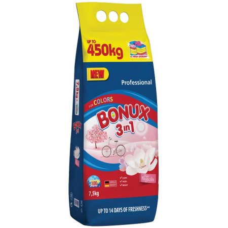 Bonux Pure Magnólia 3v1 prací prášok 7,5kg na 100 praní