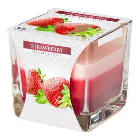 Bispol Tricolor Strawberry vonná sviečka snk80-73