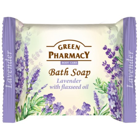 Green Pharmacy Lavender with Flaxseed Oil toaletné mydlo 100g