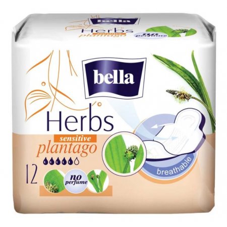 Bella Herbs Plantago dámske hygienické vložky 12ks