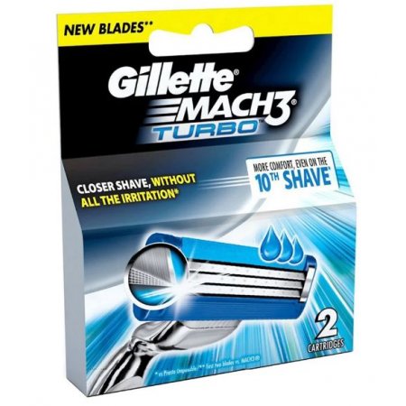 Gillette Mach3 turbo náhradné hlavice 2ks