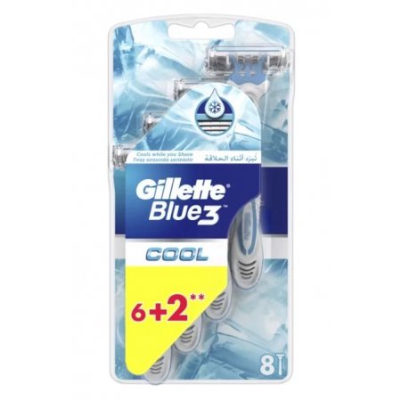 Gillette Blue 3 (Blue3) Cool strojček na holenie 6+2ks