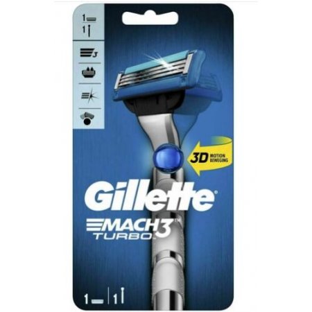 Gillette Mach3 Turbo holiaci strojček + 1 náhradná hlavica